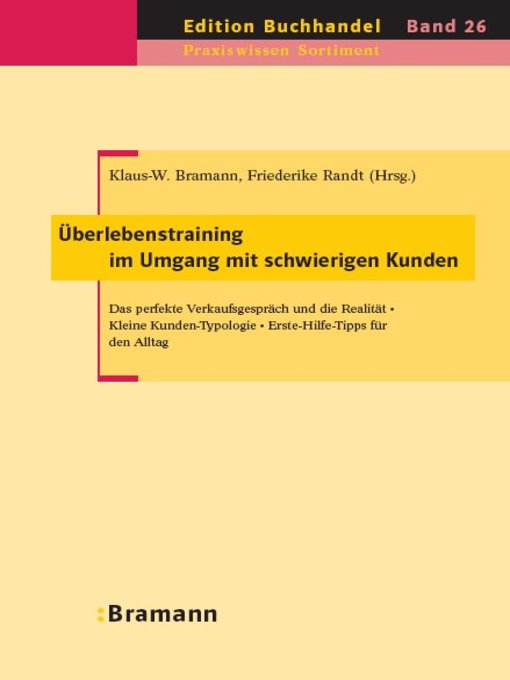 Cover image for Überlebenstraining im Umgang mit schwierigen Kunden